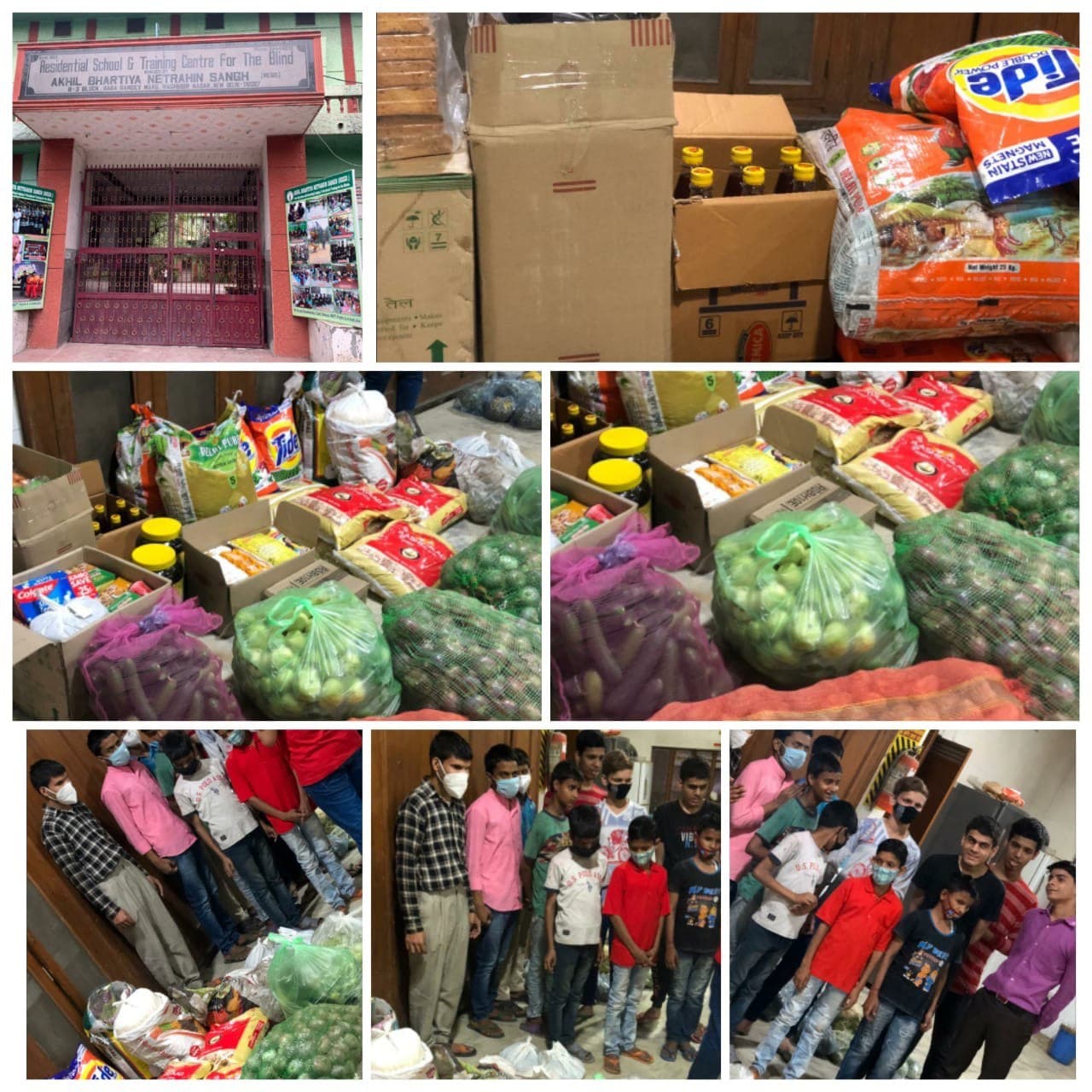 Ration Distribution For Blind Children in May 2021